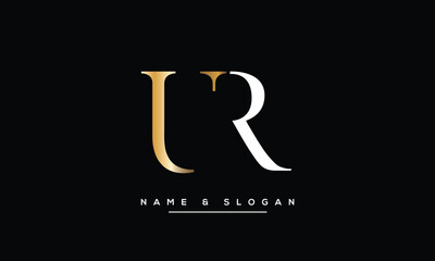 UR, RU, U, R Abstract Letters Logo Monogram