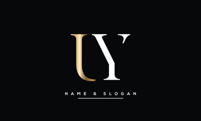 UY, YU, U, Y Abstract Letters Logo Monogram