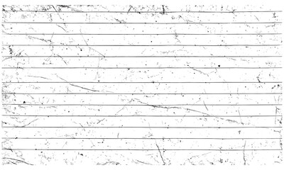 Rough black and white vintage distressed paper texture background with abstract grunge notebook lined pattern, dirty chalk strokes, splattered dust, grain noise, cracked canvas effect, art overlay