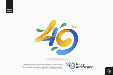 Number 49 logo icon design, 49th birthday logo number, anniversary 49