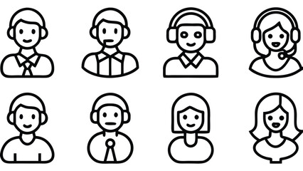 Collection of 40 realistic black outline stroke icons for diverse design projects