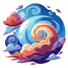 sea waves and rainbow