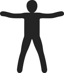 Silhouette of a person with arms outstretched human