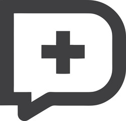 Fototapeta premium Speech bubble with plus sign icon chat message