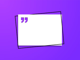 3D bubble testimonial banner, quote, infographic. Social media post template designs for quotes. Empty speech bubbles, quote bubbles and text box. Vector Illustration EPS10.