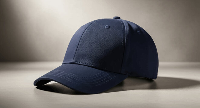 A classic navy blue baseball cap with a curved brim 5.