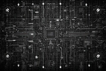 Complex circuit board, intricate patterns