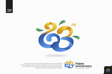 Number 83 logo icon design, 83rd birthday logo number, anniversary 83