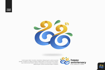 Number 88 logo icon design, 88th birthday logo number, anniversary 88