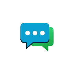 Chat Message icon, Talk bubble speech logo, Chat on line symbol, app Chat Messaging business concept, Vector illustration