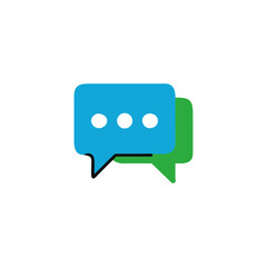 Fototapeta premium Chat Message icon, Talk bubble speech logo, Chat on line symbol, app Chat Messaging business concept, Vector illustration