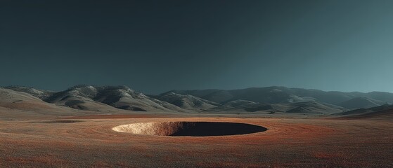 Fototapeta premium Mysterious circle in barren land
