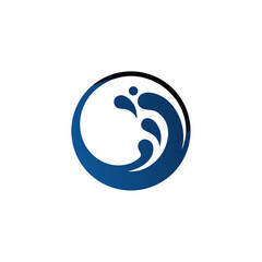 Obraz premium water splash logo, vector icon Illustration