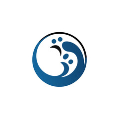 water splash logo, vector icon Illustration