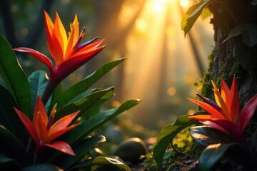 Golden Sunlight Filters Through Canopy
