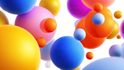 Abstract colorful sphere cluster