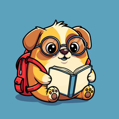 dog reading book