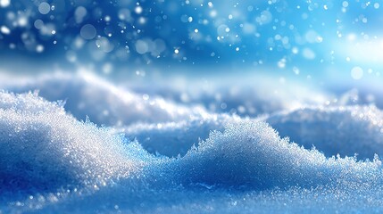 A Snow-Covered Landscape Bathed in Light