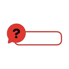 Question box faq vector text banner