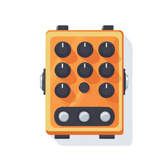 Flat 2D Harmonic Pedal illustration, vector graphic in icon style, on white background