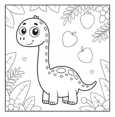 coloring book with funny cartoon animals