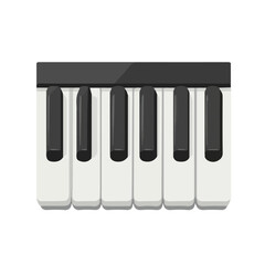 2D flat vector illustration of a Electric Piano Keys in icon style, isolated on white background