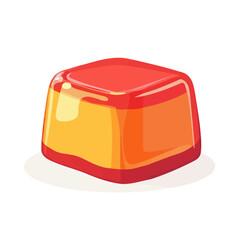 Minimal flat vector of a Jello, 2D icon-style illustration on white background