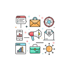 set of business icons