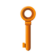 Minimal flat vector of a Drum Tuning Key, 2D icon-style illustration on white background