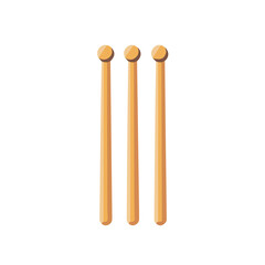 Drumsticks, flat style 2D vector image, isolated on a white background