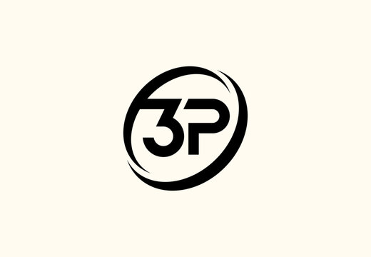 3P Monogram Logo with Oval Orbit