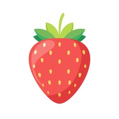Obraz premium Strawberry Icon Isolated on a Transparent Background 