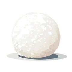 2D flat vector illustration of a Mexican Snowball in icon style, isolated on white background