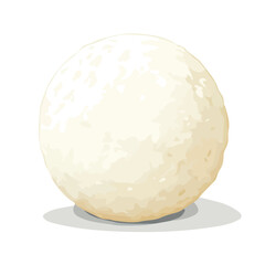 Minimal flat vector of a Mexican Snowball, 2D icon-style illustration on white background