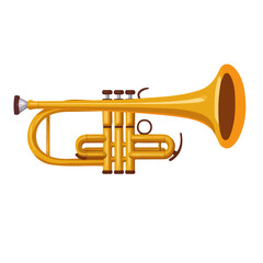 Fototapeta premium 2D flat vector illustration of a Trumpet Bell in icon style, isolated on white background