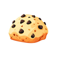 2D flat vector illustration of a Scone in icon style, isolated on white background