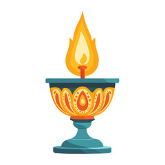 2D flat vector illustration of a Shankhpushpi in icon style, isolated on white background