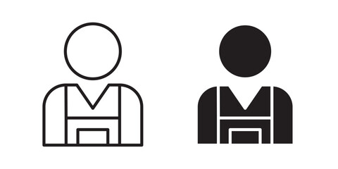 Tourist Guide icon, outline style icon for web site or mobile app, vector graphics