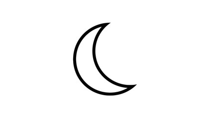 vector illustration of a black and white moon