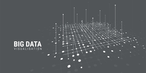Big data visual information background. Social network concept. Connection vector background.