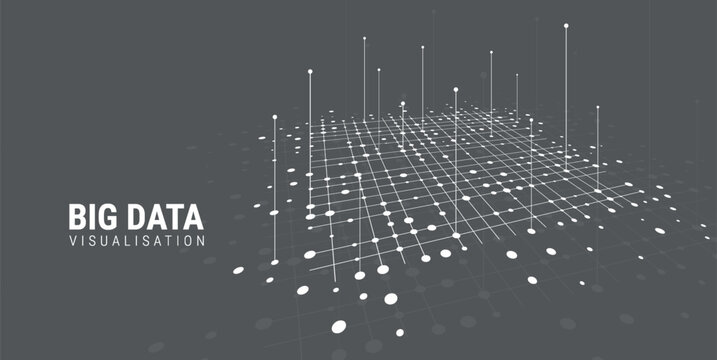 Big data visual information background. Social network concept. Connection vector background.