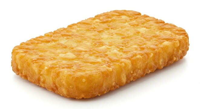 Crispy golden hash brown isolated PNG with Transparent Background