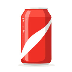 Minimal flat vector of a Soft Drink, 2D icon-style illustration on white background
