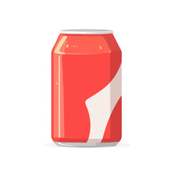 2D flat vector illustration of a Soft Drink in icon style, isolated on white background