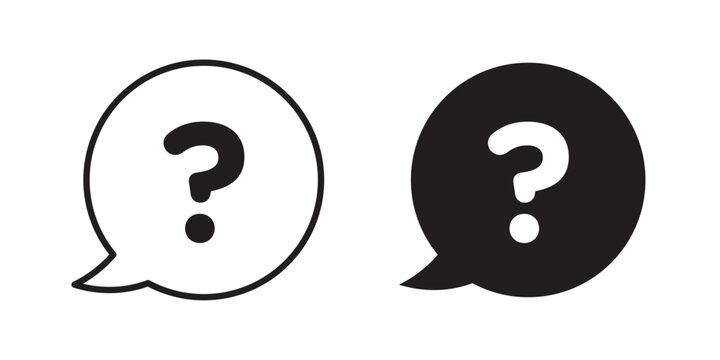 Question icon, outline style icon for web site or mobile app, vector graphics