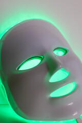 Home beauty treatment with LED face mask