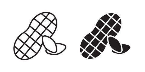 Peanut icon, outline style icon for web site or mobile app, vector graphics
