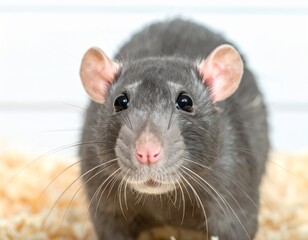 rat on white background