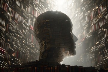 Book-formed human head