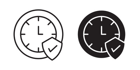 Long term icon, outline style icon for web site or mobile app, vector graphics
